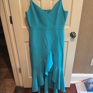 Elegant Blue Sleeveless Dress